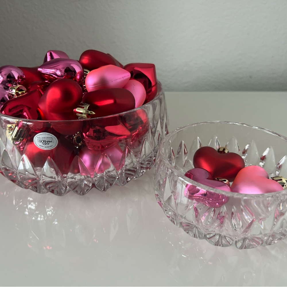 Set of 2 Gorham Full Lead Crystal Bowls - Medium and Small